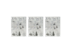 3 piezas de bloques de troqueles de sellos transparentes para decoración de álbumes de recortes, tarjetas de diario de invierno con animales