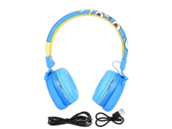 Auriculares Bluetooth Infantiles Con Diseño De Dibujos Animados, Plegables Y Ajustables, Con Cable De 3,5 Mm Para Pc.