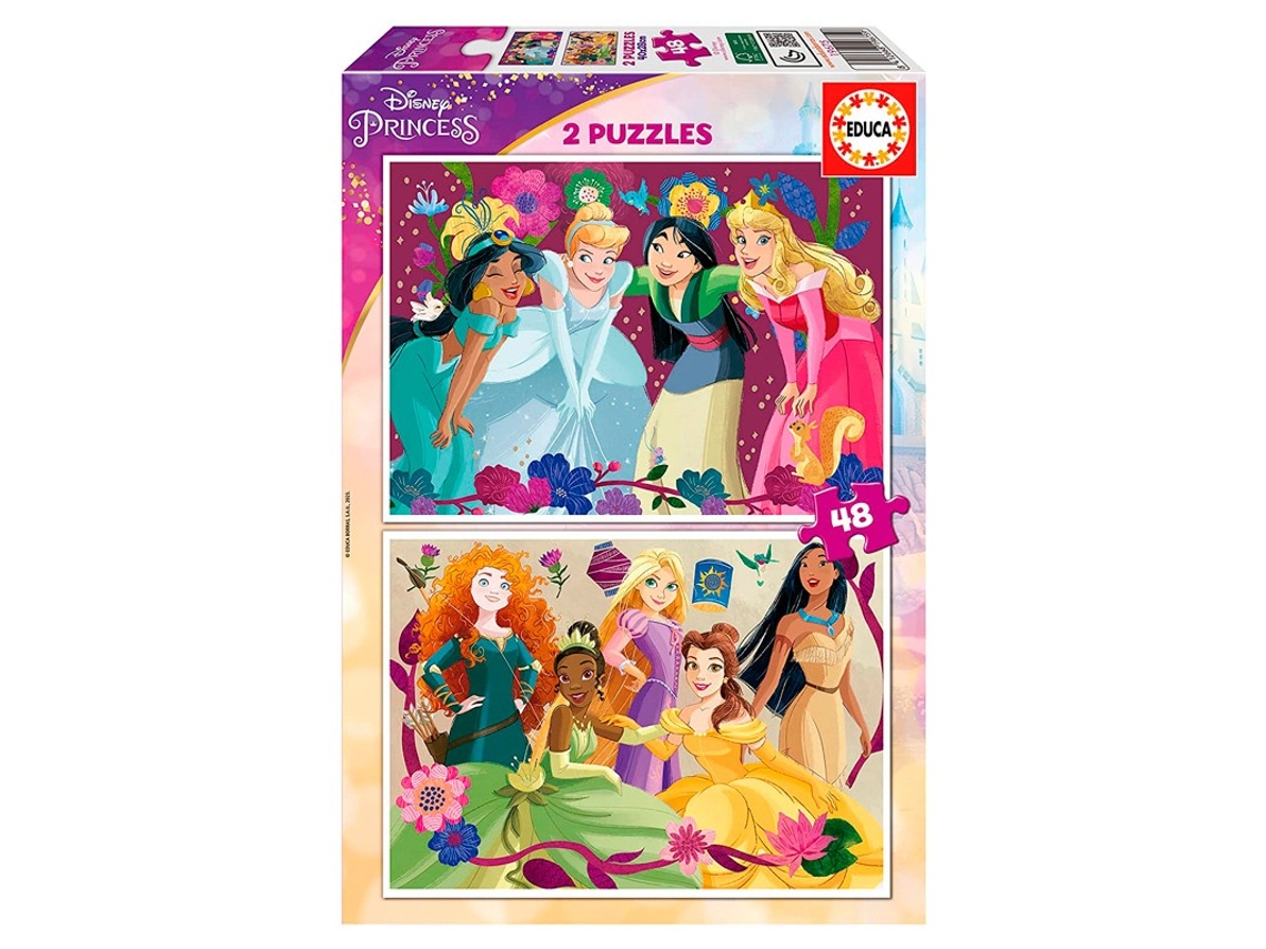 Rompecabezas 2X48P Princesas Disney