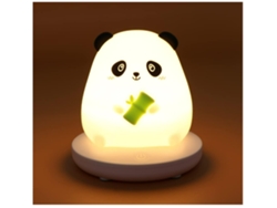Luz de noche LED TL16 para niños, diseño de panda, silicona suave al tacto, color blanco.