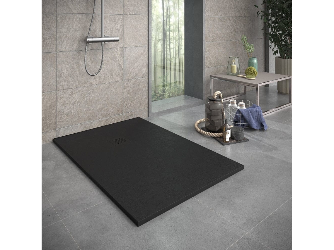 Base de Duche em Resina Sierra Preta 180x80 Cm Grade RC
