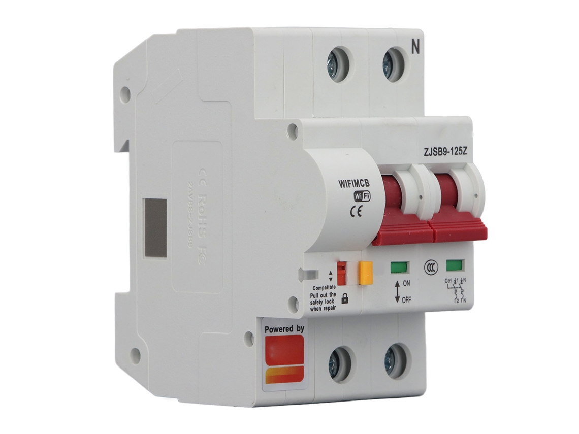 Yncm2026-interruptor De Circuito Inteligente Wifi Bluetooth 2p Miniatura 80a 110-130v Control Remoto App Tuya