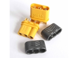 1 Par de Conectores Amass Mr30 com Revestimento, Macho e Fêmea, para Baterias de Rc. MDUG
