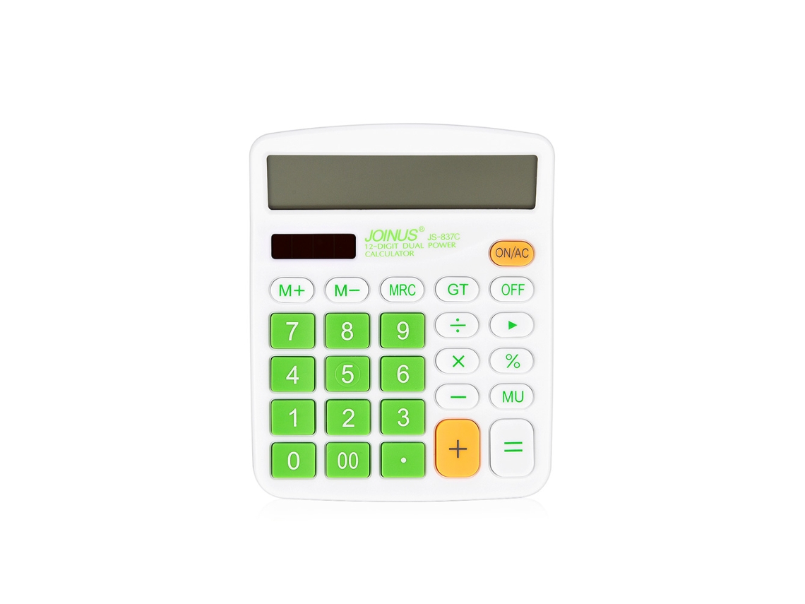 Calculadora básica (panel solar, pantalla LCD)