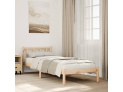 Cama Extralarga Sin Colchón Madera Maciza De Pino 80x210 Cm
