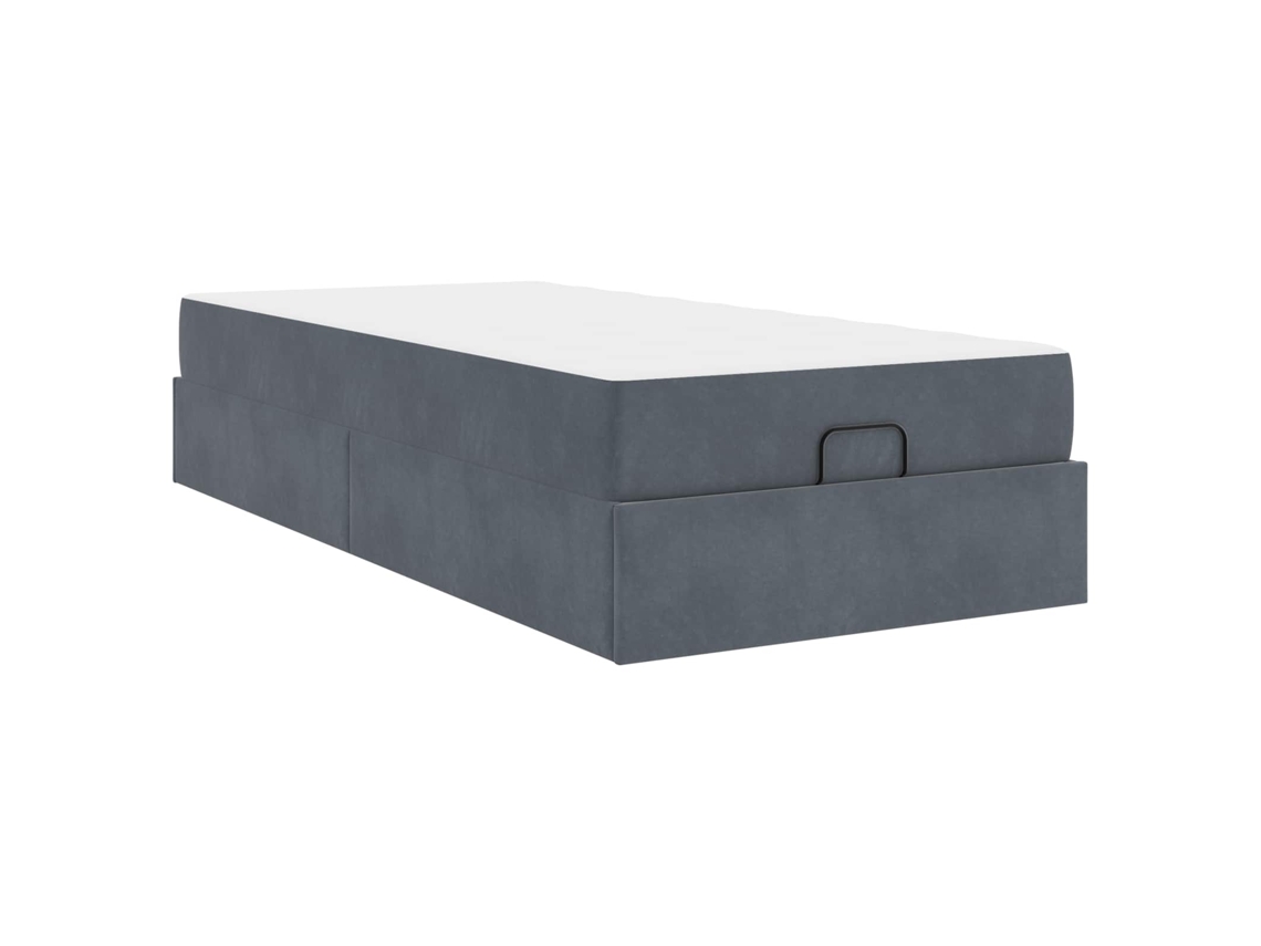 Maison Exclusive - Estructura De Cama Con Colchón 2 Pcs Gris Tenue Terciopelo