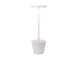 Lámpara de Mesa Poldina Reverso Blanco LED Recargable y Regulable ZAFFERANO