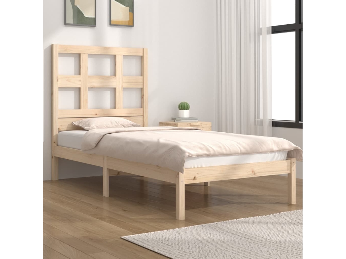 Cama Individualcama Para Adultosestructura De Cama Sin Colchón Madera Maciza De Pino 90x190 Cm Wsd69133