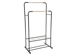 Perchero de metal - negro - 80 x 50 x 150 cm