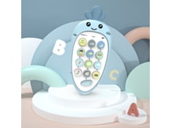 Brinquedo Celular De Silicone Para Bebê Interativo Forma De Cenoura Azul
