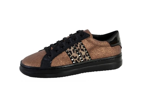 Zapatillas de Mujer GEOX Pontoise Versão Baixa Cadarço Dorado (38)
