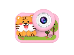 Cámara digital Eifson de doble cámara, 4000 W, pantalla IPS 2.0 (Pink Tiger)