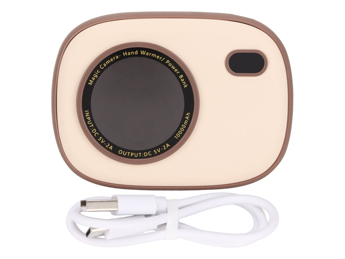 Mini Calentador De Manos 2 En 1, Recargable Por Usb, Con Calefacción Bilateral De 10000 Mah, Ideal Para Acampar O Como Regalo.