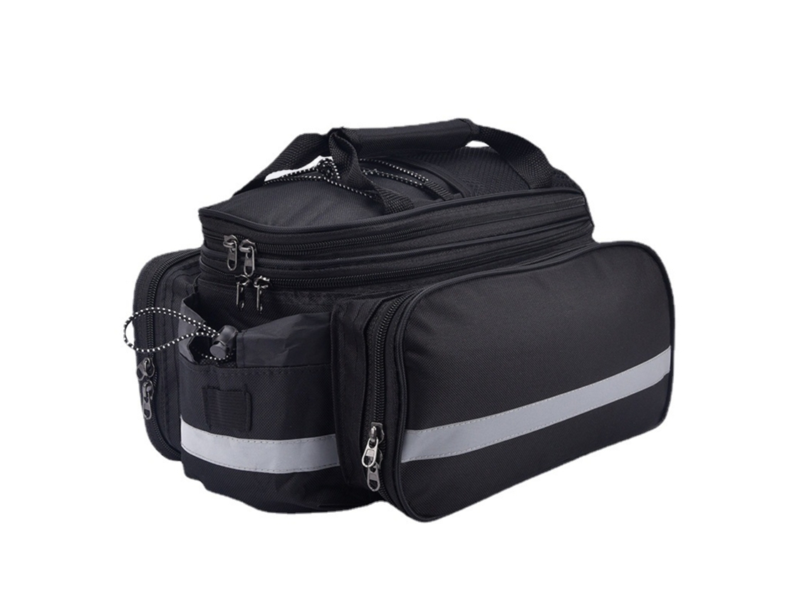 Bolsa Para Portaequipajes Trasero De Bicicleta Cycling Companion Con Ribete Reflectante, Tela Oxford Impermeable Y Lona Soldada, Compartimento Expandi