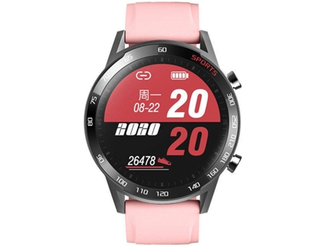 Smartwatch MDUG Monitor de Frequência Cardíaca Rosa