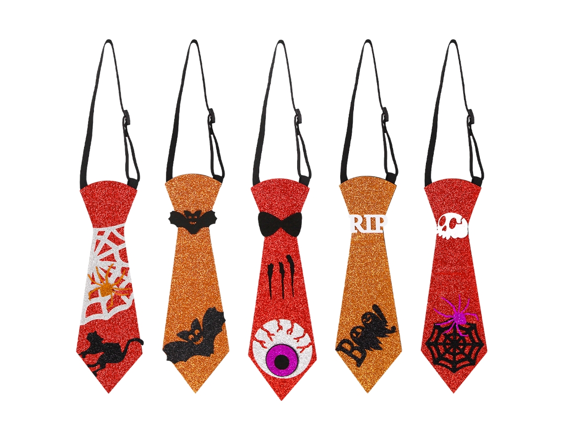 5 Lazos de Halloween - Decoración de Fieltro con Ajuste Elástico NEVEANCE