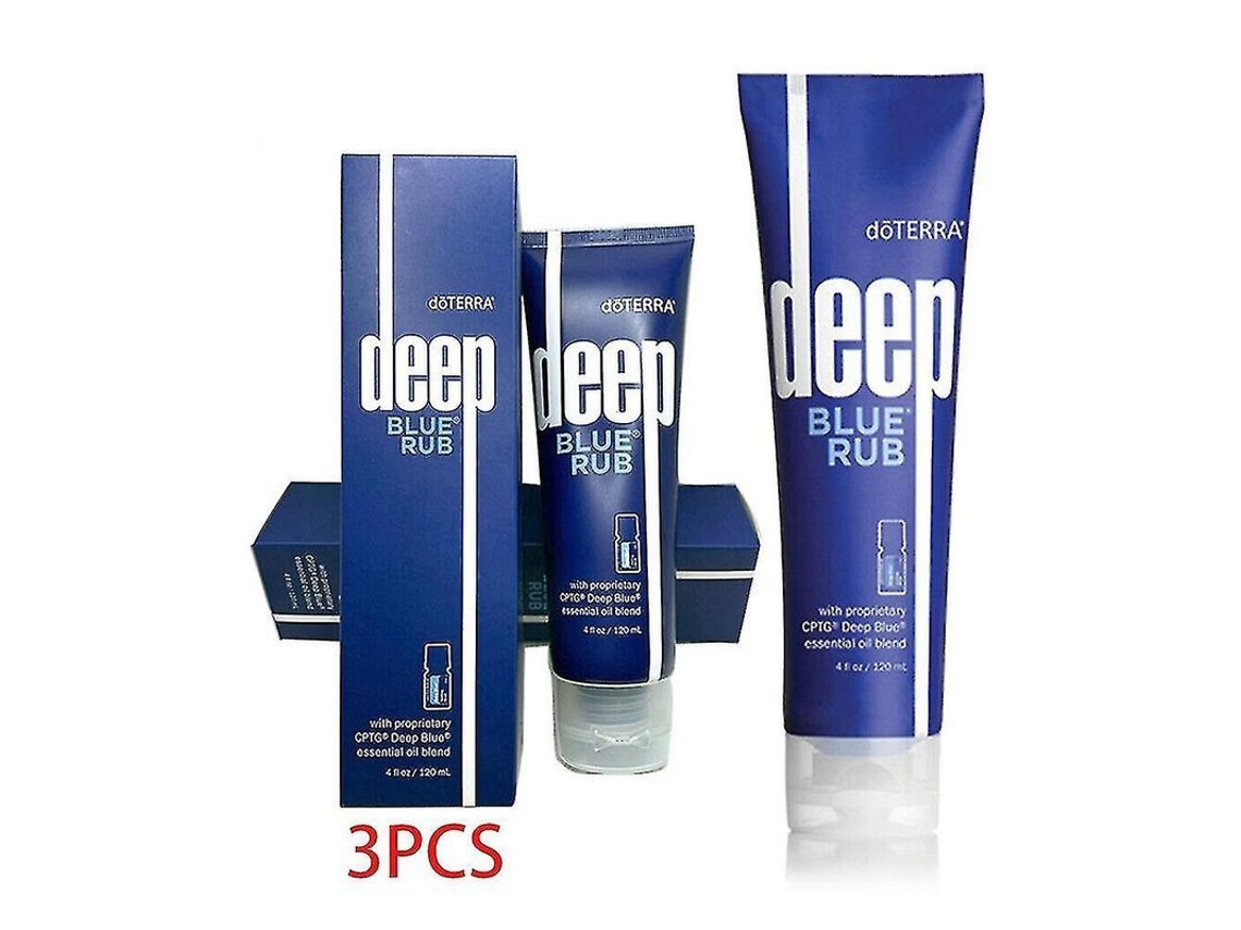 Crema Doterra Deep Blue Rub 120 Ml, 3 Unidades - Alivio Para Músculos Y Articulaciones Con Aceites Esenciales Puros