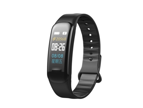 Pulsera Deportiva Fitness C1S Monitor de ritmo cardíaco a prueba de agua Health Tracker Black