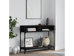 Mesa consola | Mesa de entrada | Mesa auxiliar 100x30,5x75 cm, derivados de madera, color negro.