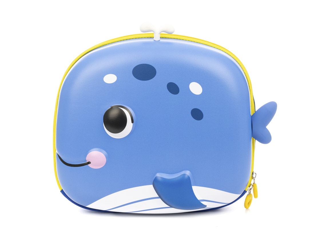 Mochila infantil con diseño de ballena. Con espalda y correas acolchadas, transpirables y ajustables. Dam