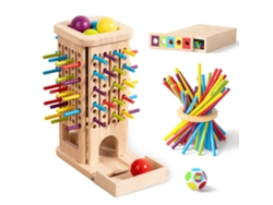 Juego Montessori Madera Niños 3-6 Años, 42 Varillas Y Dado, Motricidad, Regalo Ideal