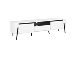 Beliani Blackpool Mueble TV de aglomerado Blanco 177x40x46