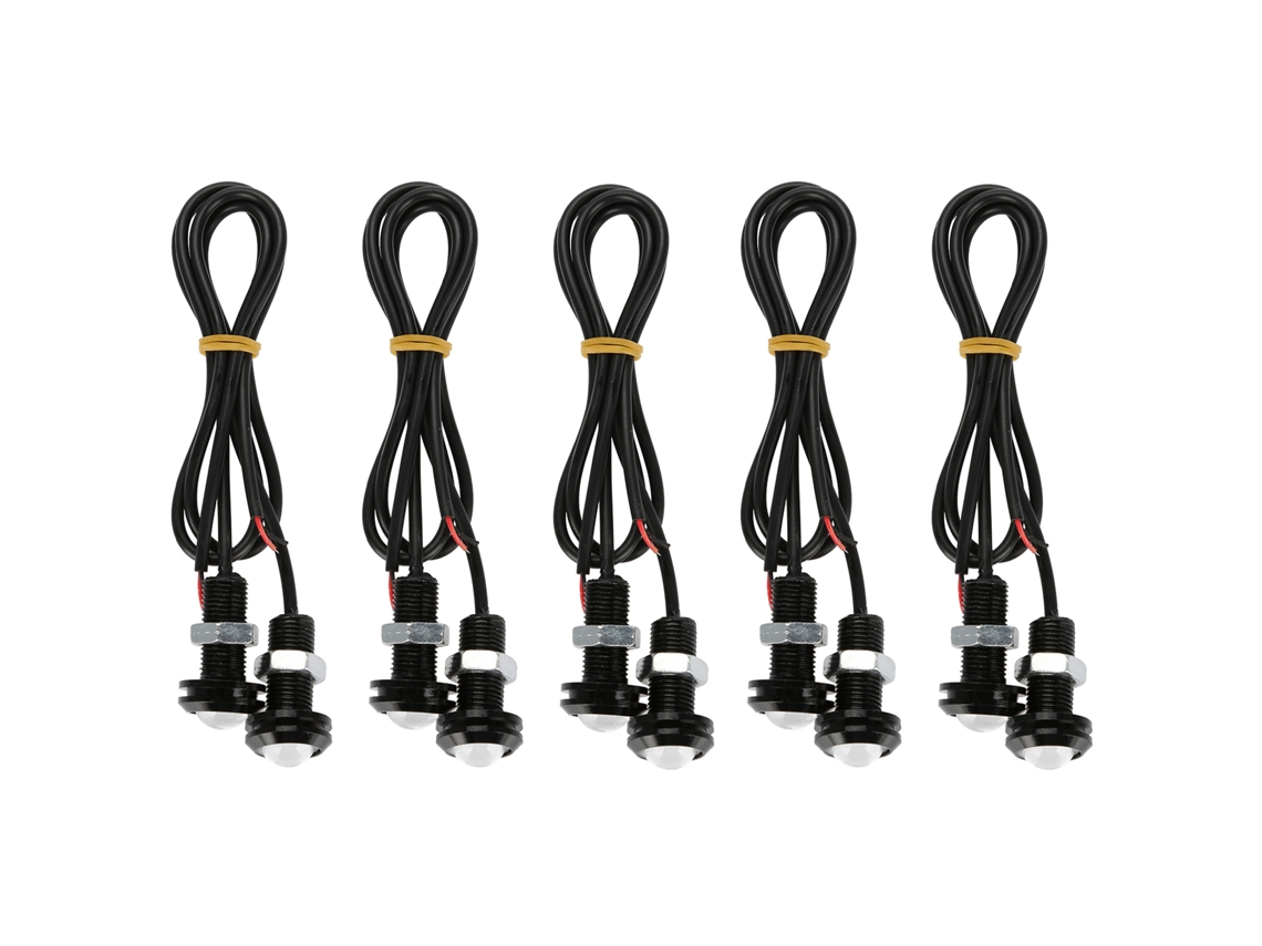 10pcs 10w 18mm Luz Ojo Águila Led Blanca Para Coche Niebla Drl