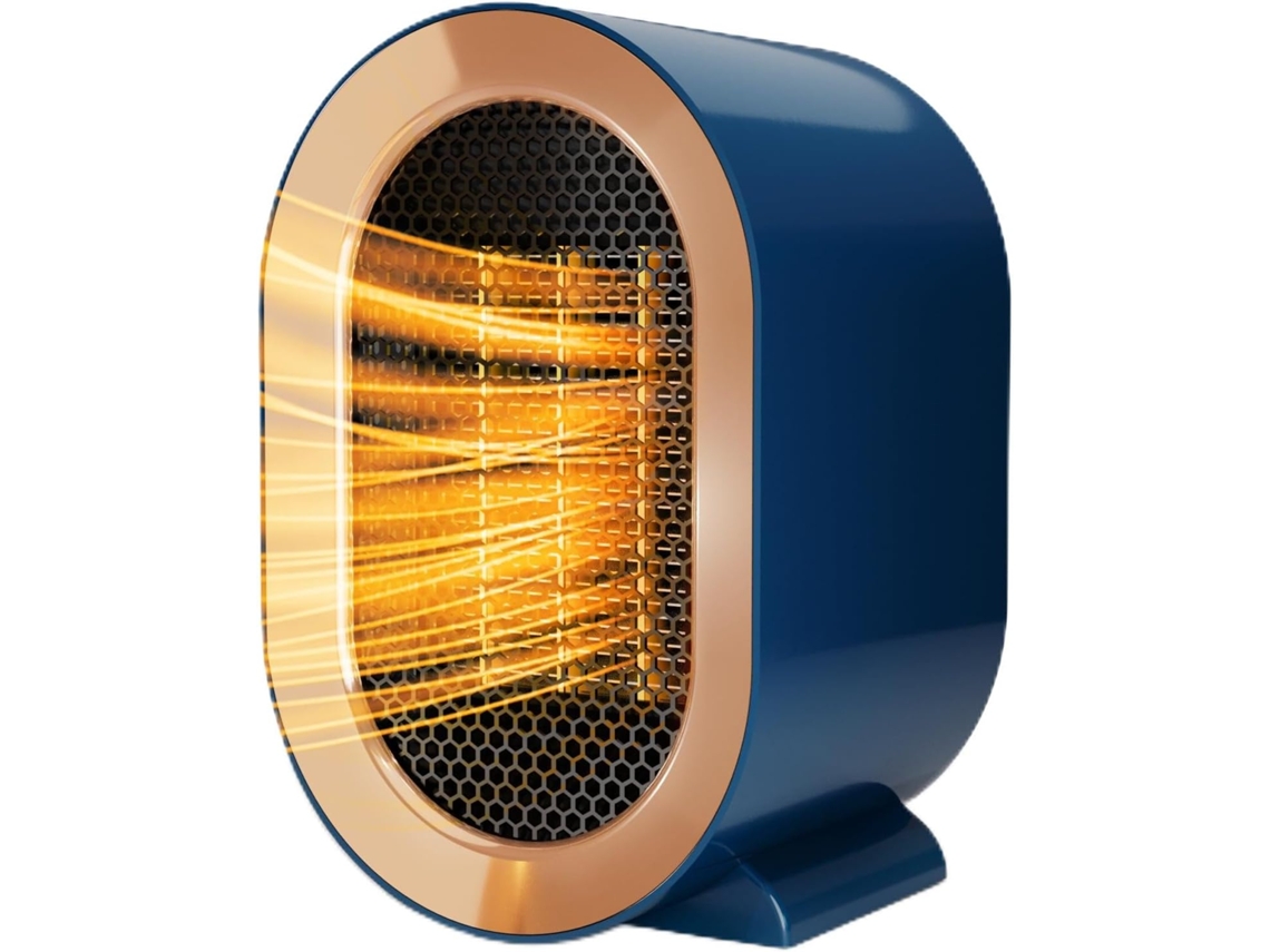 Calentador Eléctrico Portátil Cerámica Ptc Calentamiento Rápido Con Protección Contra Sobrecalentamiento 2 Modos Ajustables Azul Gertiz