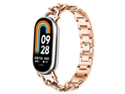 Pulsera para Xiaomi Smart Band 10/9/8 - Acero inoxidable - Cadena vaquera - Una fila