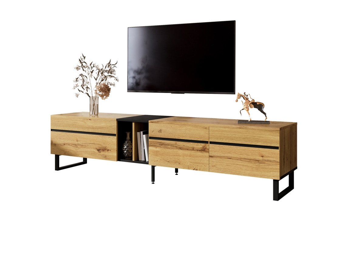 Mueble Tv 180cm Abatible Blanco Almacenamiento Salón Moderno