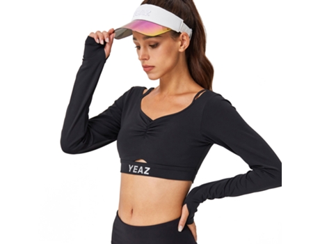 Camiseta de Mujer YEAZ Larga Horizon Negro (XL)