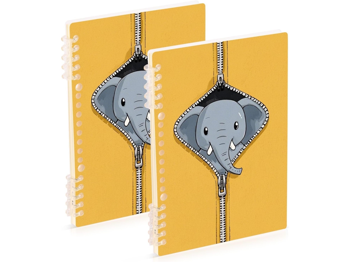 Besportble Juego De Espiral Y Elefante 21,1 X 14,5 Cm 21 X 14 Cm Encuadernador Flexible De Cinco Anillos En...