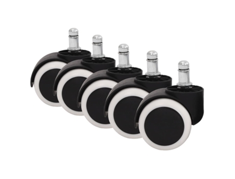 vidaXL Ruedas para silla de oficina 5 unidades