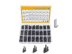 Kit de tornillos y tuercas de acero al carbono M2-M4, con 3 llaves hexagonales, 1200 piezas.