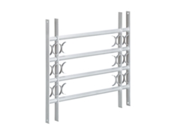Relaxdays Grelha De Janela Antirroubo, Extensível, Exterior, Galvanizada, Aço, 600 X 700-1050 Mm, Segurança, Cinza