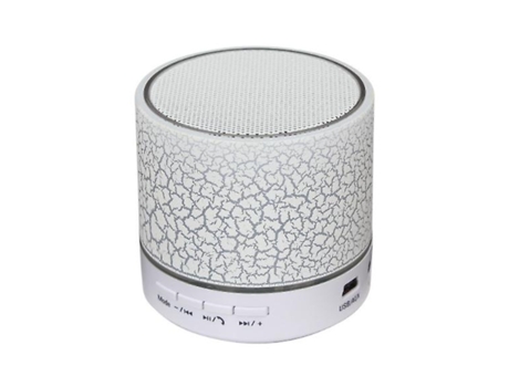 Mini altavoz inalámbrico portátil Bluetooth altavoz subwoofer estéreo recargable con luz LED blanco BISBISOUS