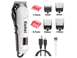 Máquina de Cortar Cabelo Elétrica Masculina, Recarregável, Inclui Bateria e Indicador de Carregamento. MDUG