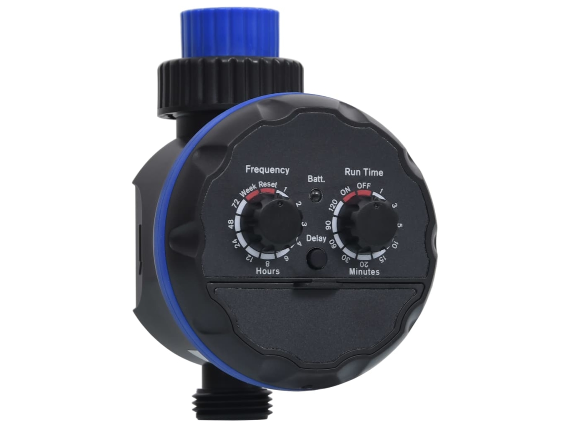 Temporizador de riego VIDAXL Negro Plástico