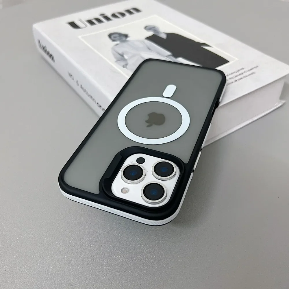 (iphone 15 Plus, Blanco) Funda Mate Translúcida A Prueba De Golpes Para Iphone, Compatible Con Carga Inalámbrica Magsafe.