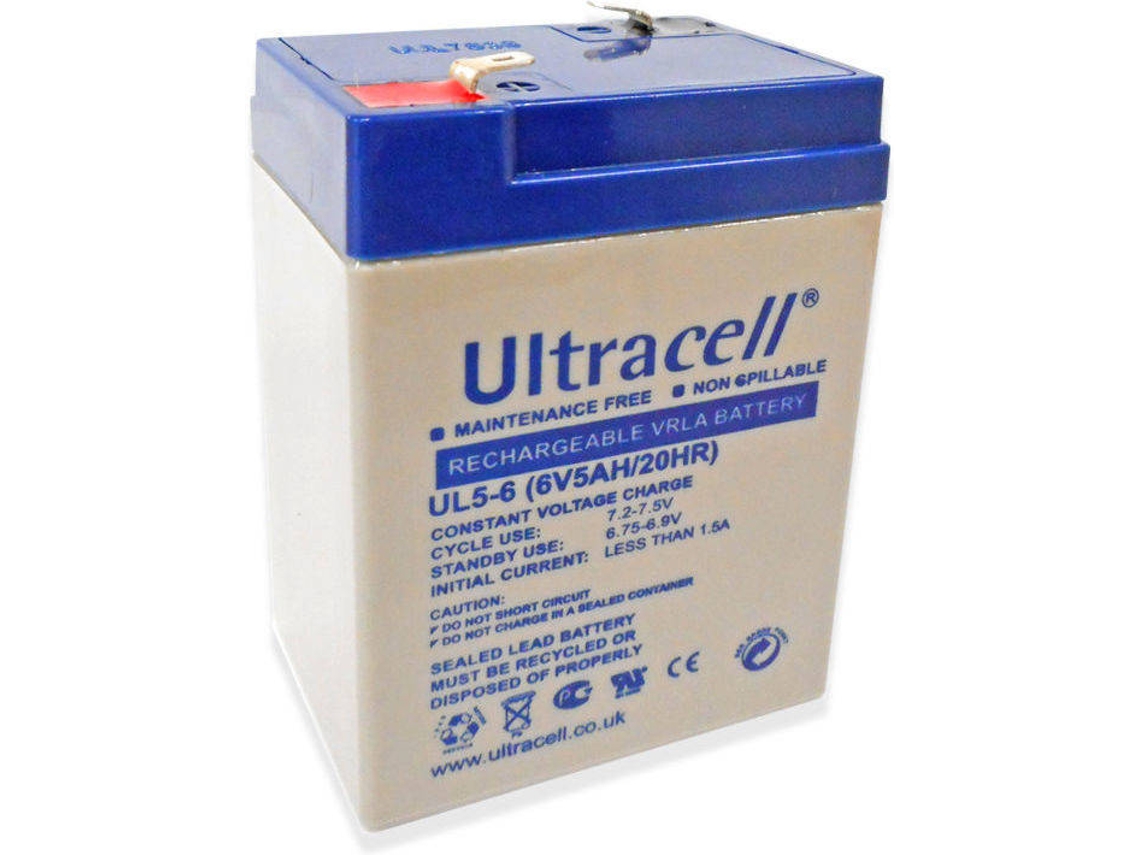Batería Plomo ULTRACELL 6V 5Ah (70x47x101mm)