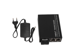Transceptor De Fibra Tx1310nm Con Puerto Rj45, Doble Fibra Monomodo, 100-240v, Enchufe Europeo.