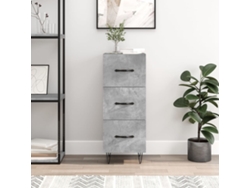 Aparador De Madera Contrachapada Gris Hormigón 34,5x34x90 Cm