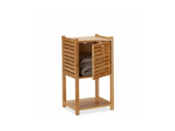 Relaxdays Prateleira De Bambu, 2 Prateleiras E 1 Compartimento, Estreita, Hbt 62,5 X 35 X 29 Cm, Natural