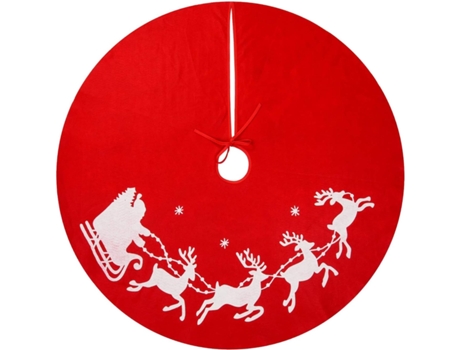 Árbol de Navidad ZMDECQNA Patrón Trineo Renos Manta Multicolor (32x28x1cm)