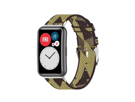 Correa de reloj inteligente para Huawei Watch Fit Edición especial Correa de reloj trenzada de nailon (amarillo)