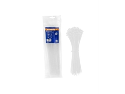 Paquete de 100 bridas de nailon blancas, 3,6 x 140 mm.