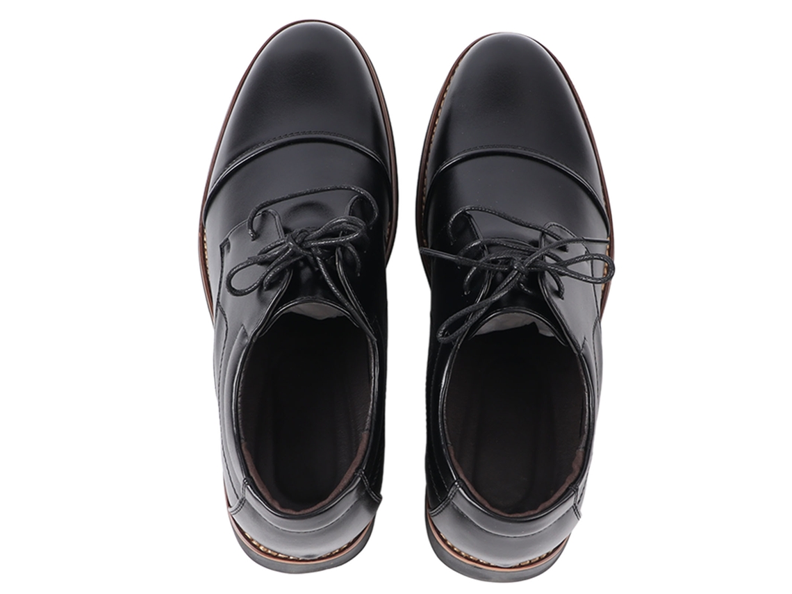 Zapatos Casuales Y Elegantes De Piel Sintética Para Hombre Con Cordones, Ideales Para La Oficina Y Los Negocios.