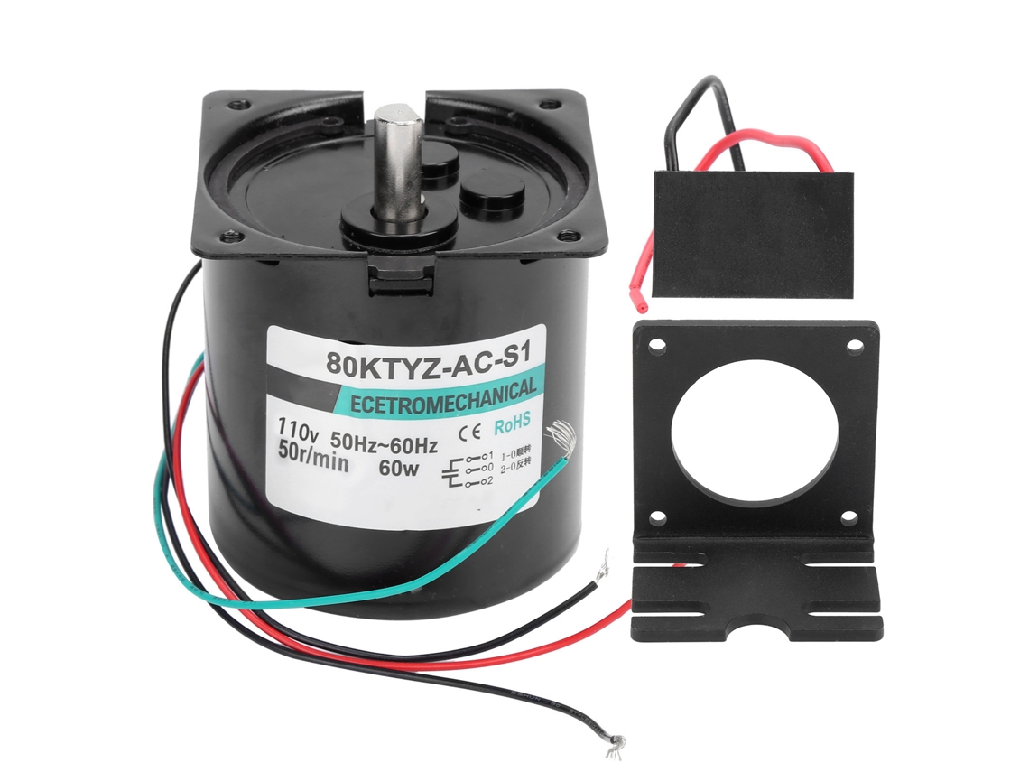 Motor de CA síncrono con soporte de capacitancia 60W XD80KTYZ 50RPM Baja velocidad Alto par CA 110V