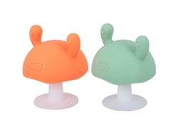Paquete De 2 Chupetes Con Forma De Hongo Para Bebés De 0 A 6 Meses: Palito De Silicona Suave Y Seguro Para La Dentición.