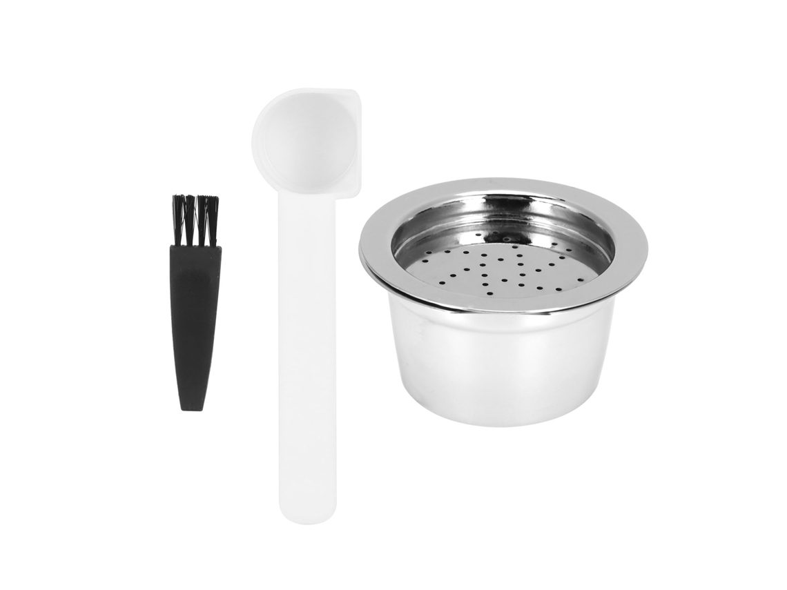 Filtro de café reutilizable y rellenable con cuchara y cepillo para cápsulas de café (Otros)
